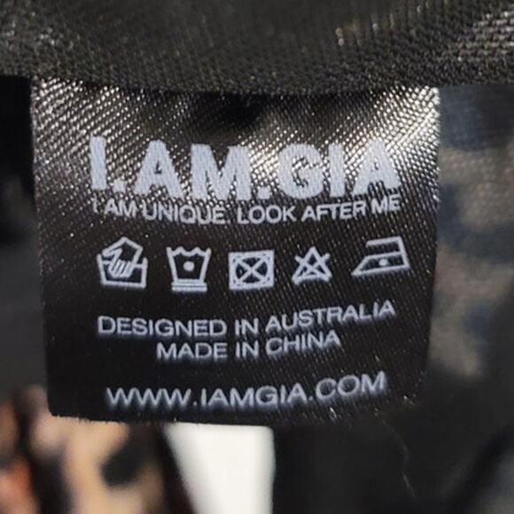 I.AM.GIA Kamilla Animal Leopard Cheetah Print Halter Mini Dress XL - Picture 5 of 12